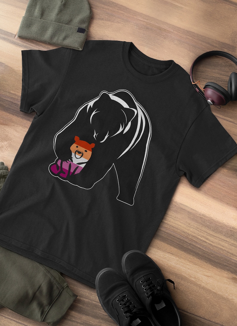LGBT Mom Mama Bear Shirt | Mothers Gay Pride Lesbian Flag Gift