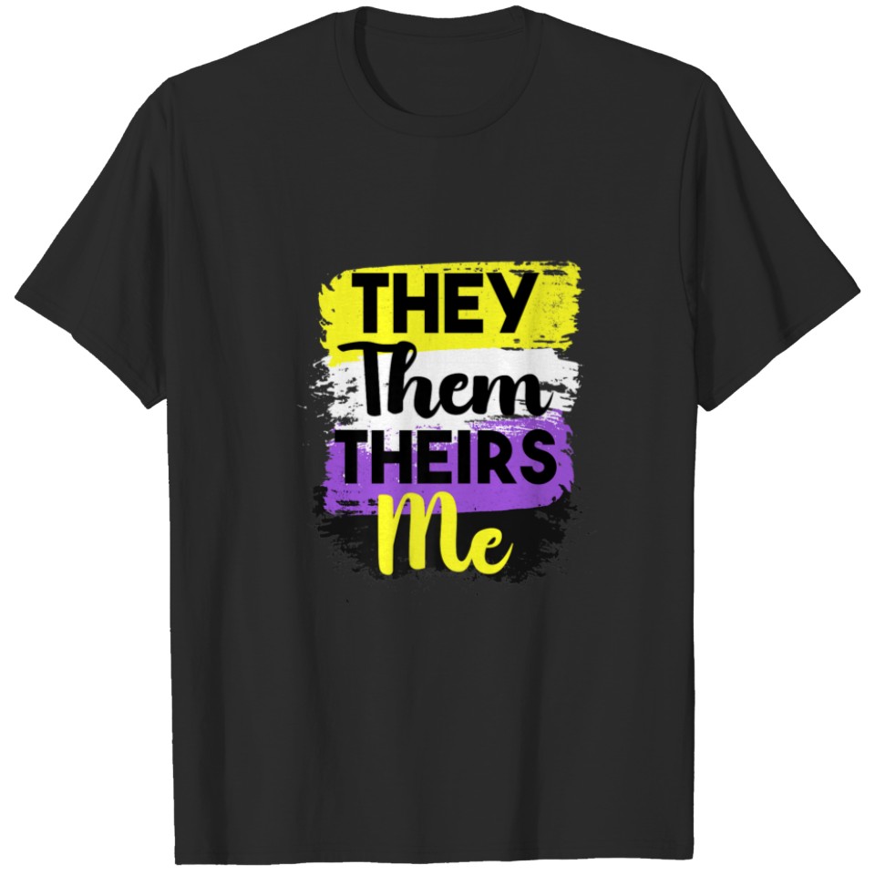 Lgbt Non Binary Pride They Them Nonbinary Genderqu T-Shirt