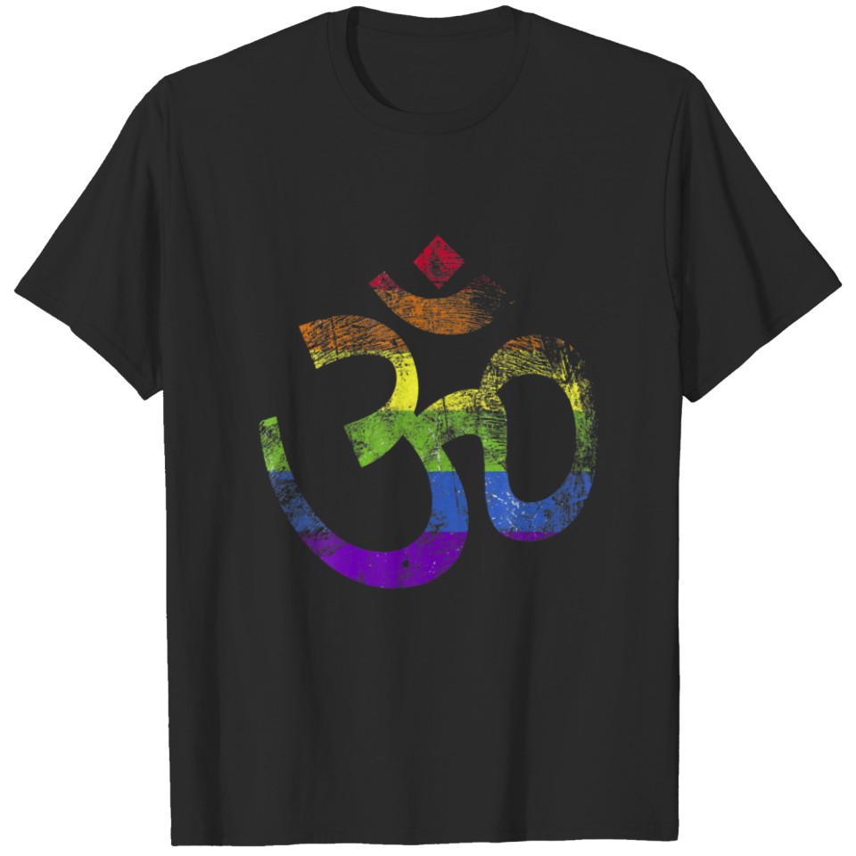 Lgbt Om Yoga Lgbt Pride Aum Ohm Symbol T-Shirt