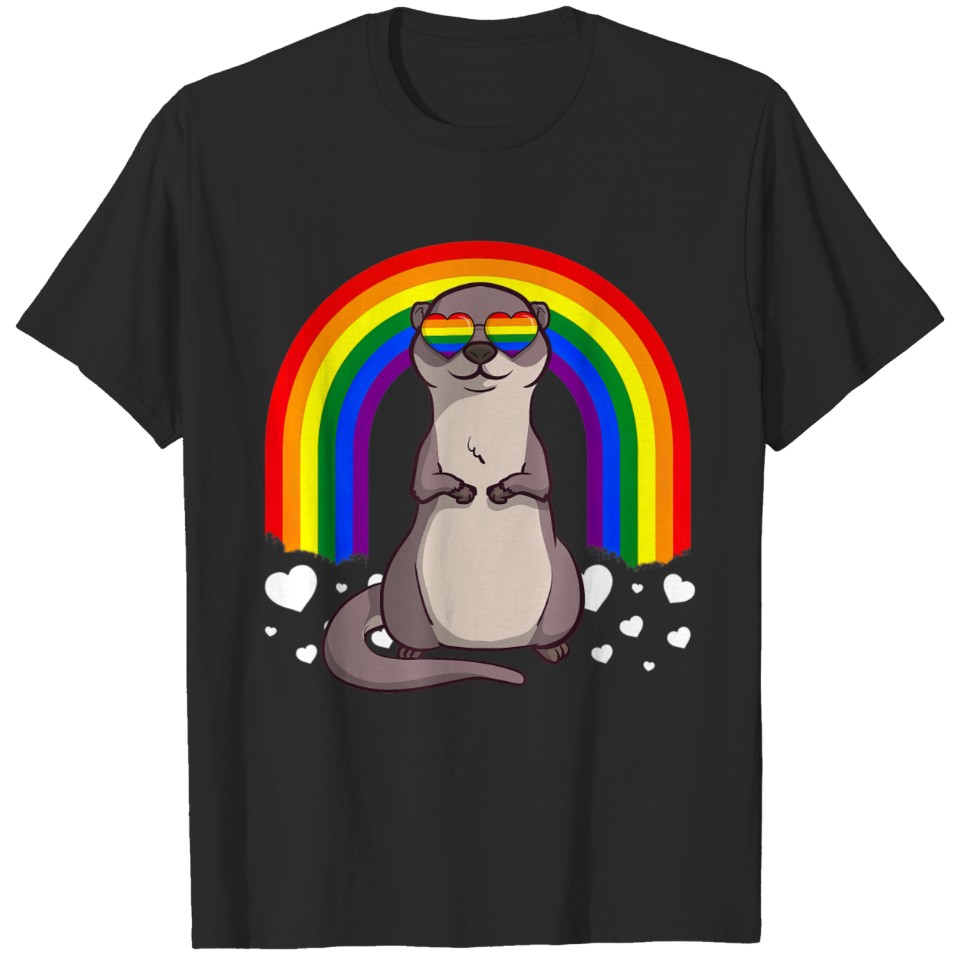 Lgbt Otter Gay Pride Rainbow Lgbtq Cute Gift T T-Shirt