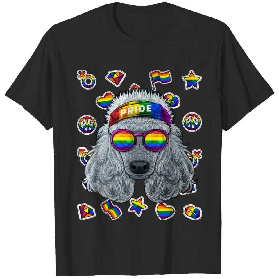Lgbt Poodle Gay Pride Month Dog Rainbow Lesbian T-Shirt