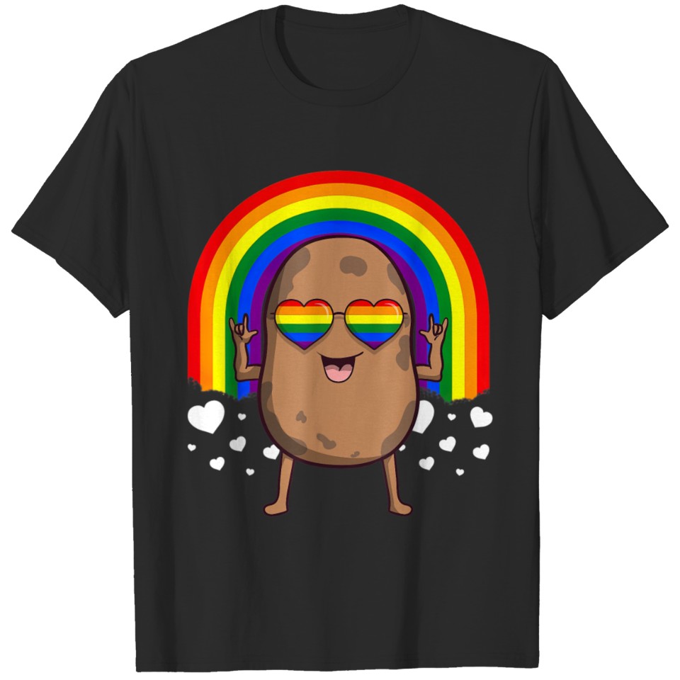 Lgbt Potato Gay Pride Rainbow Lgbtq Cute Gift T T-Shirt