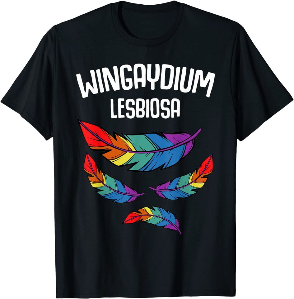 Lgbt Pride 2021 Funny Lesbian Love Wingaydium Lesbiosa Gift T-Shirt
