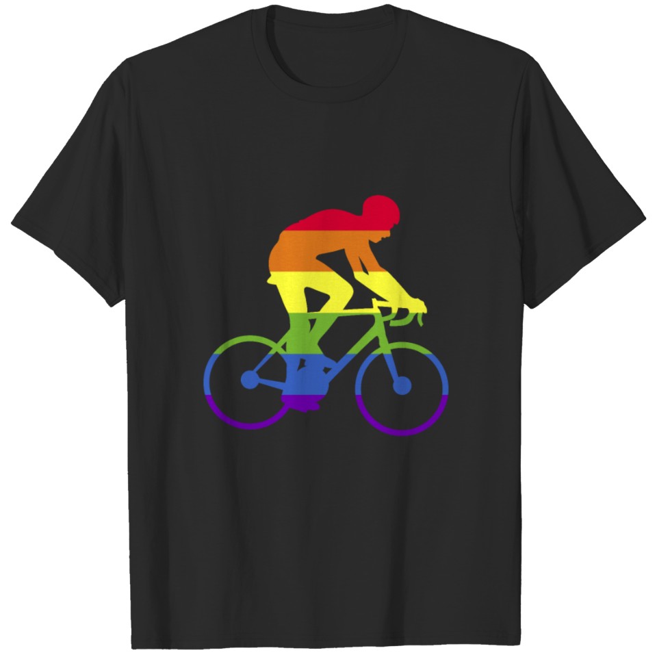 Lgbt Pride Cyclist Rainbow Cycling Lgbtq Gift T-Shirt