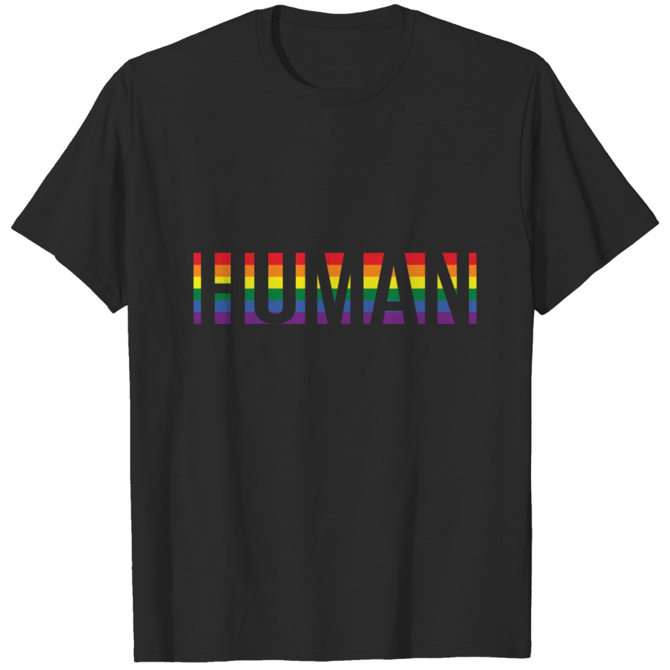Lgbt Pride Flag Human Gay Les Pride T-Shirt