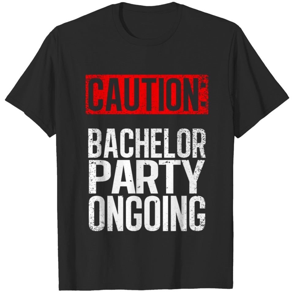 Lgbt Pride Gay Bachelor Party Caution Engagement T-Shirt