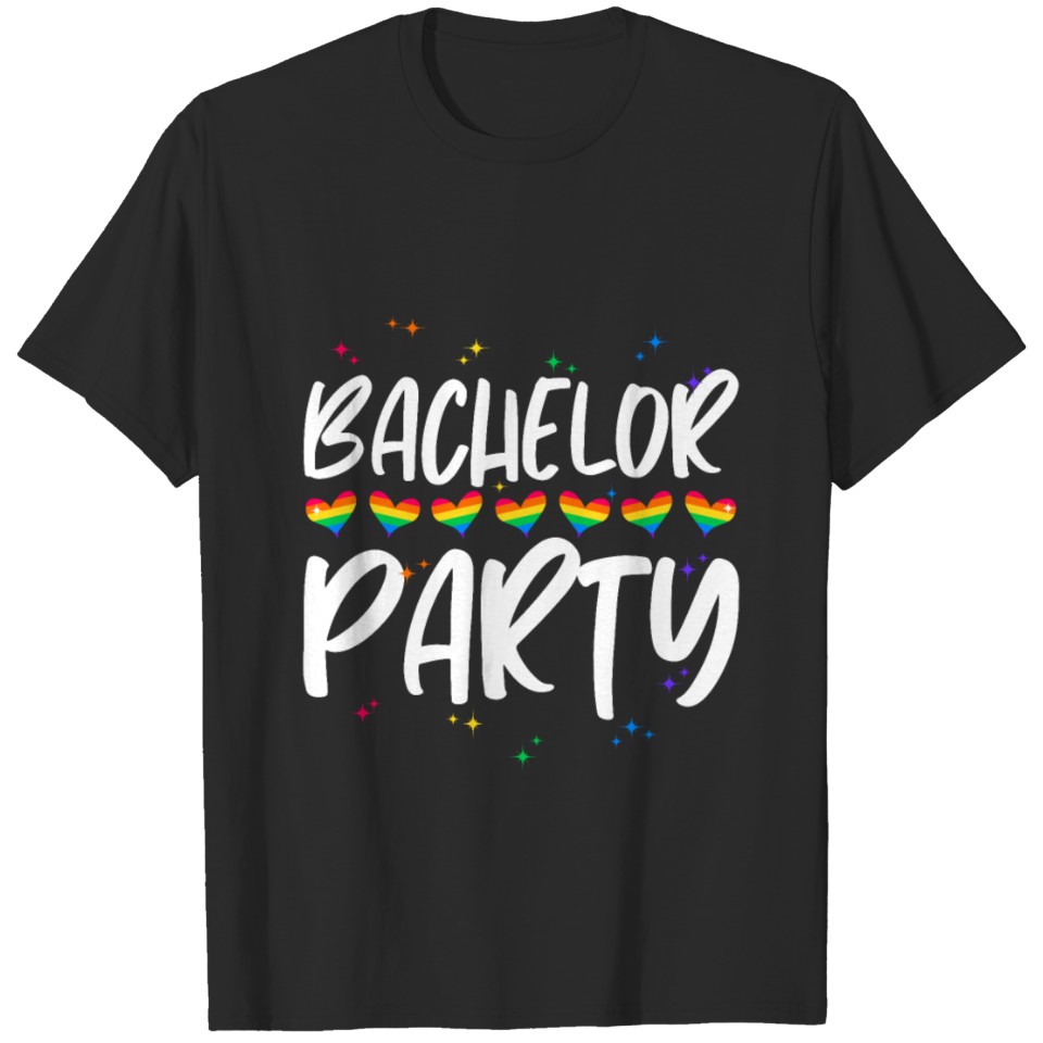 Lgbt Pride Gay Bachelor Party Contract Engagement T-Shirt
