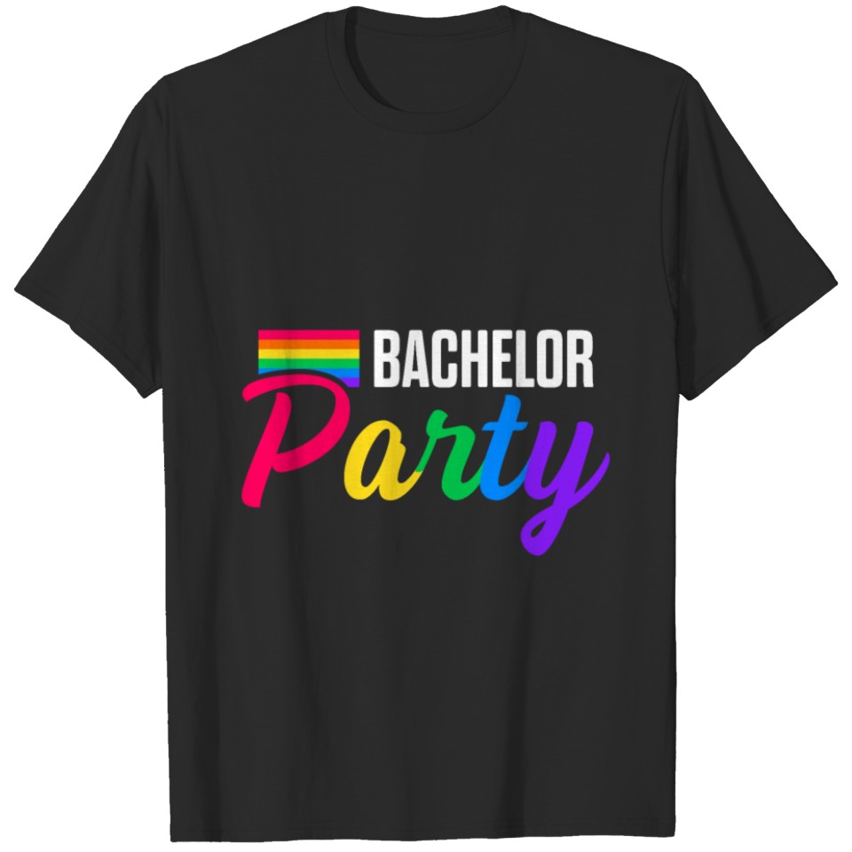 Lgbt Pride Gay Bachelor Party Lovers Engagement T-Shirt