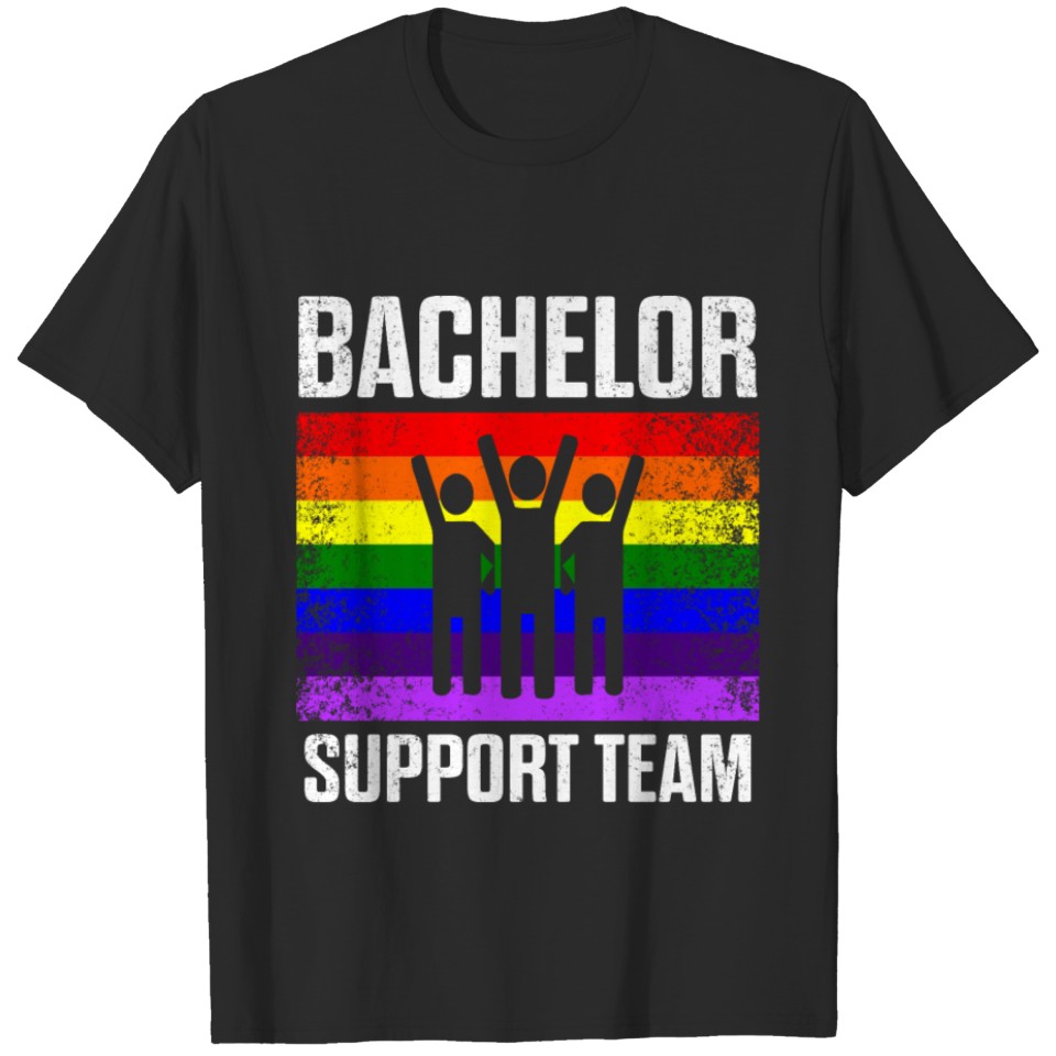 Lgbt Pride Gay Bachelor Party Support Engagement T-Shirt
