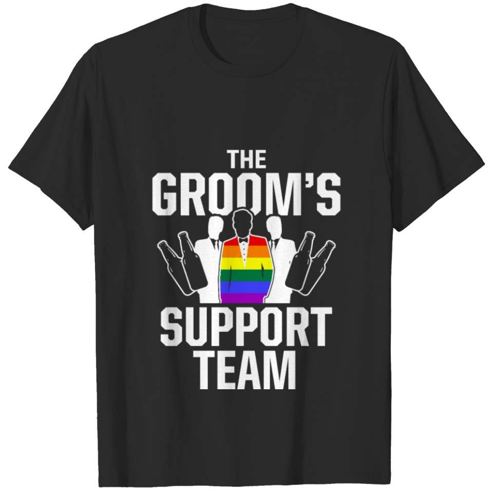 Lgbt Pride Gay Bachelor Party Support Team T-Shirt