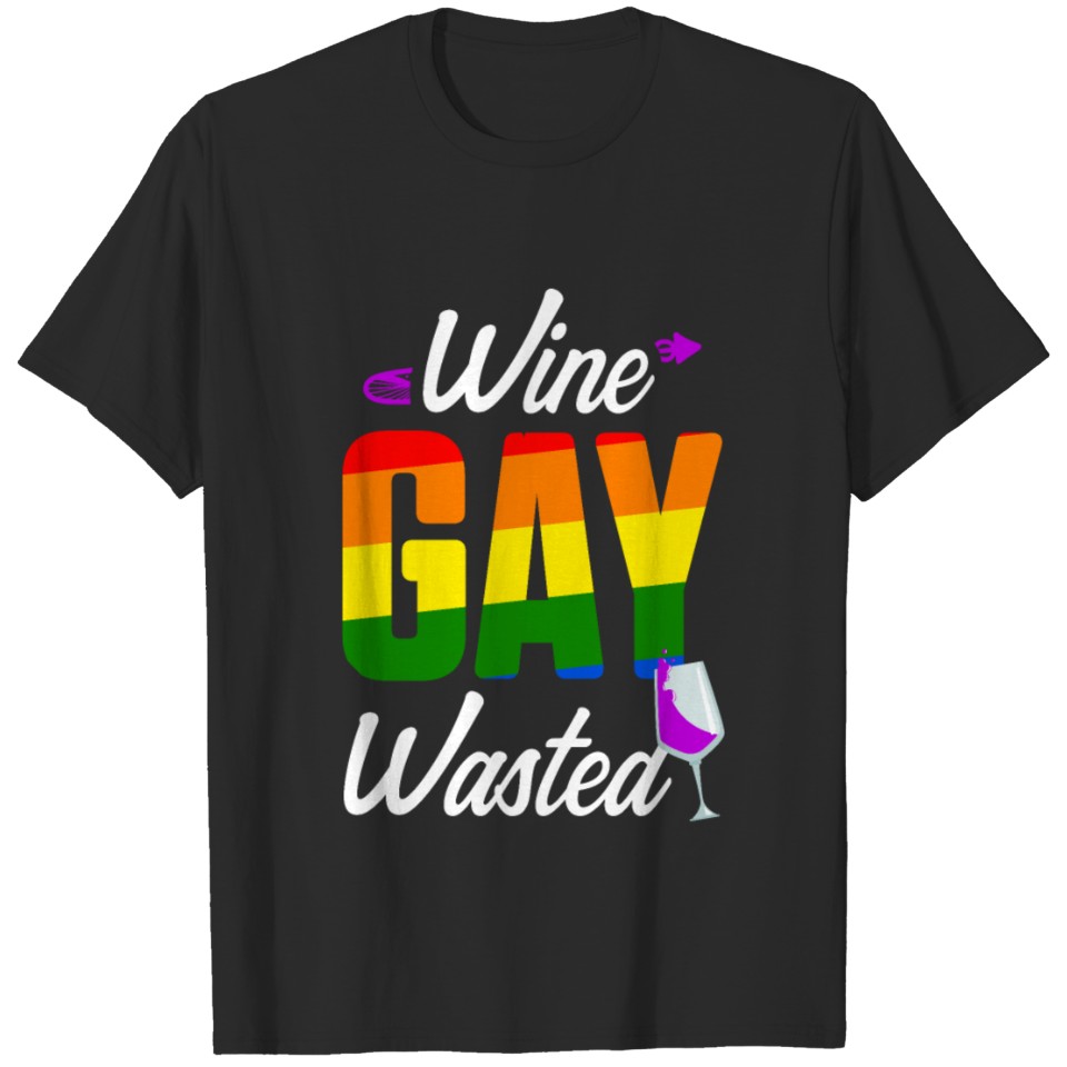 Lgbt Pride Gay Bachelor Party Wine Engagement T-Shirt
