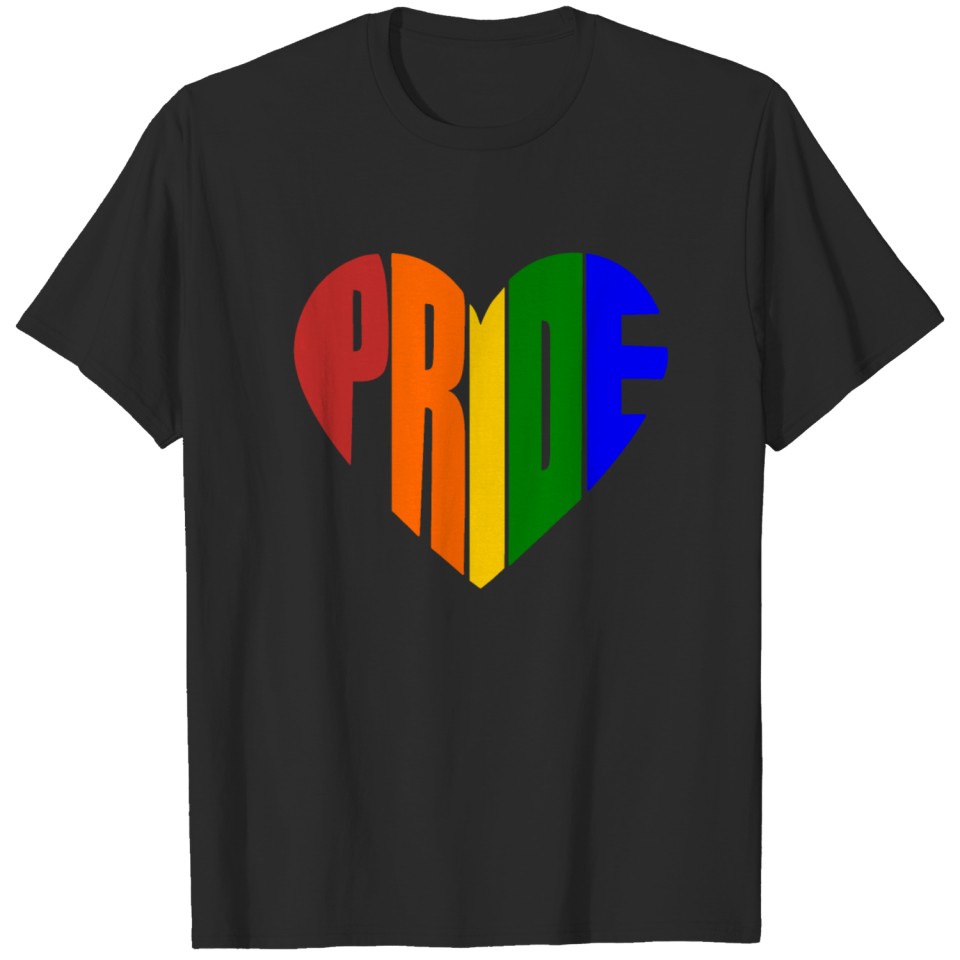 Lgbt Pride Gay Pride Heart Design Rainbow T-Shirt