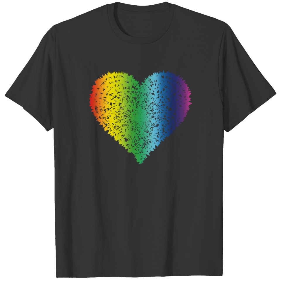 Lgbt Pride Gay Splash Heart Rainbow Gift Idea T Shirts