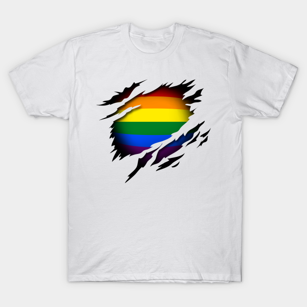 Lgbt Pride In The Heart - Lgbt Flag - T-Shirt