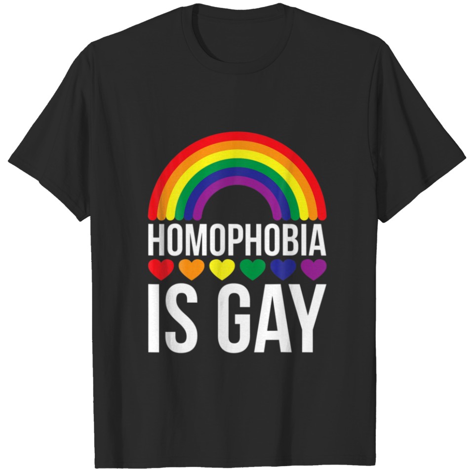 Lgbt Pride Lover Rainbow Flag Support Homophobia I T-Shirt