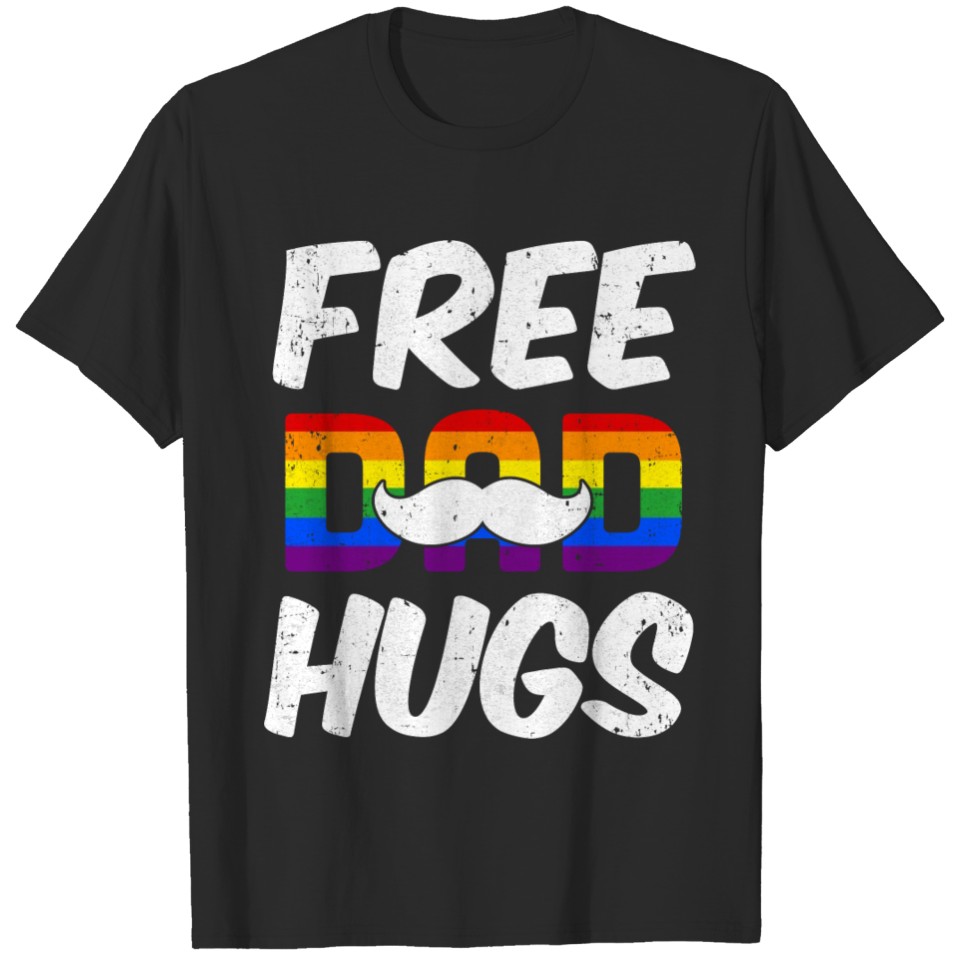 Lgbt Pride Month Free Dad Hugs T-Shirt