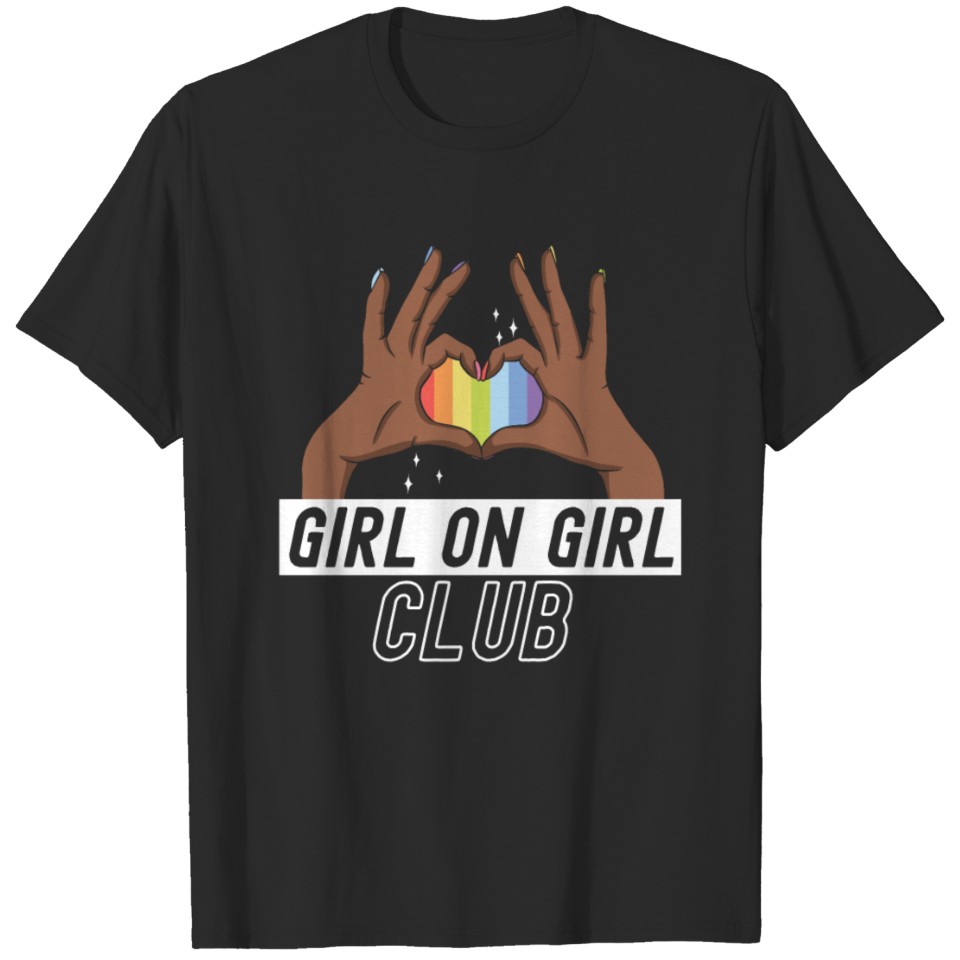 Lgbt Pride Rainbow Black Girl On T-Shirt
