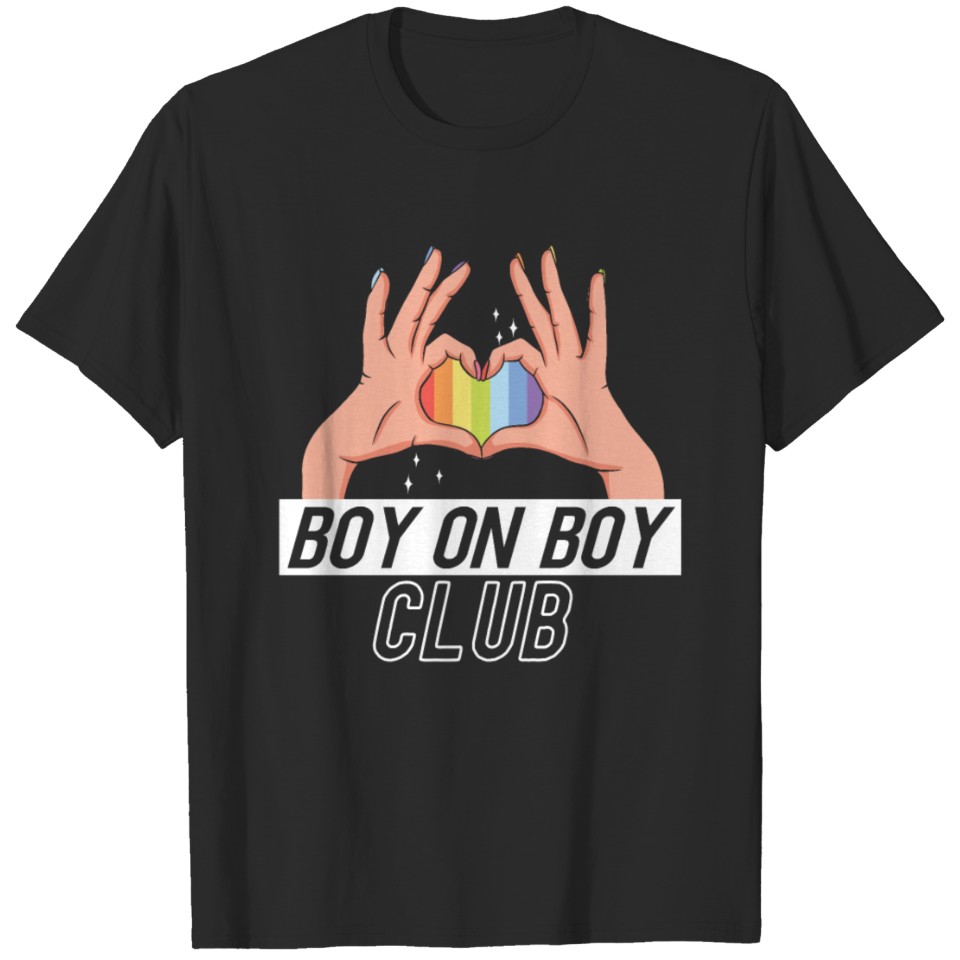 Lgbt Pride Rainbow Boy On Boy Club T-Shirt