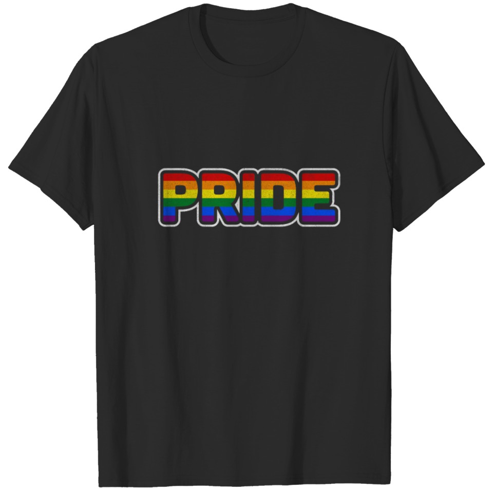 Lgbt Pride Rainbow Color Love Heart Gay Pride T-Shirt