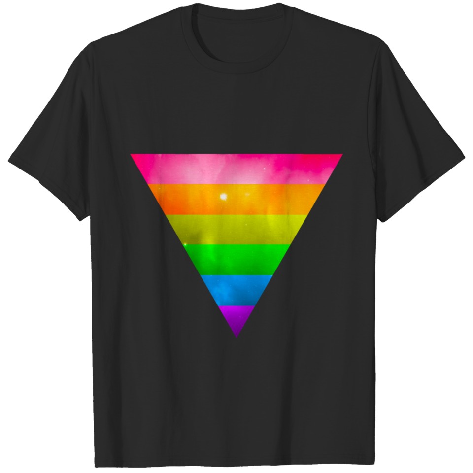 Lgbt Pride Rainbow Galaxy Triangle T-Shirt
