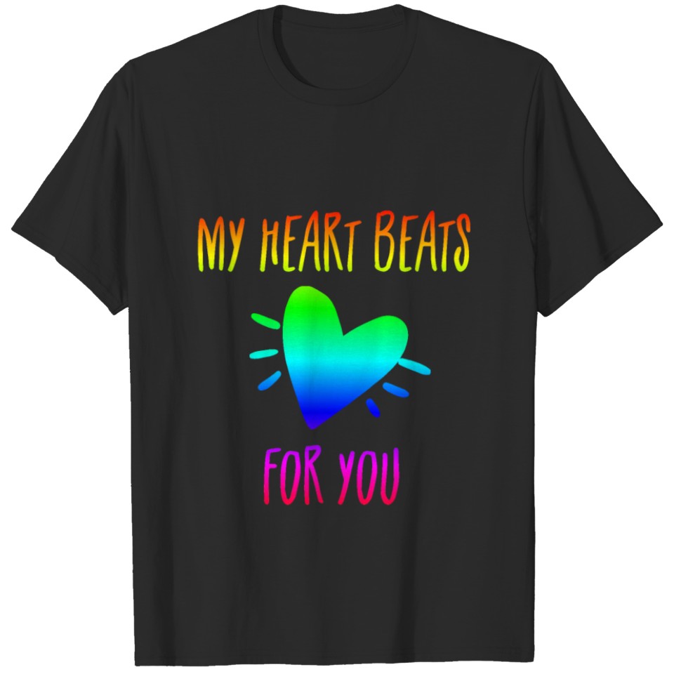 Lgbt Pride Rainbow Heart Gay Lesbian T-Shirt