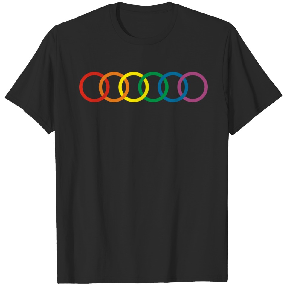Lgbt Pride Rings, Rainbow T-Shirt