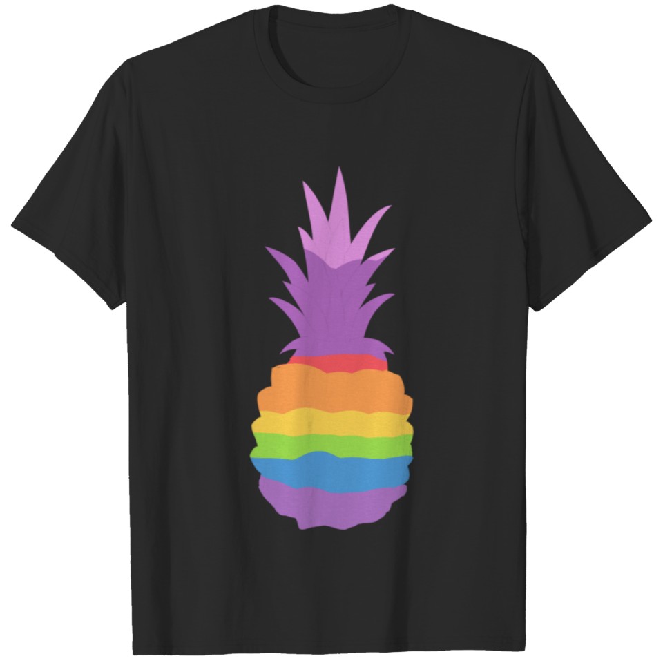 Lgbt Pride Summer Beach Rainbow Pineapple T-Shirt