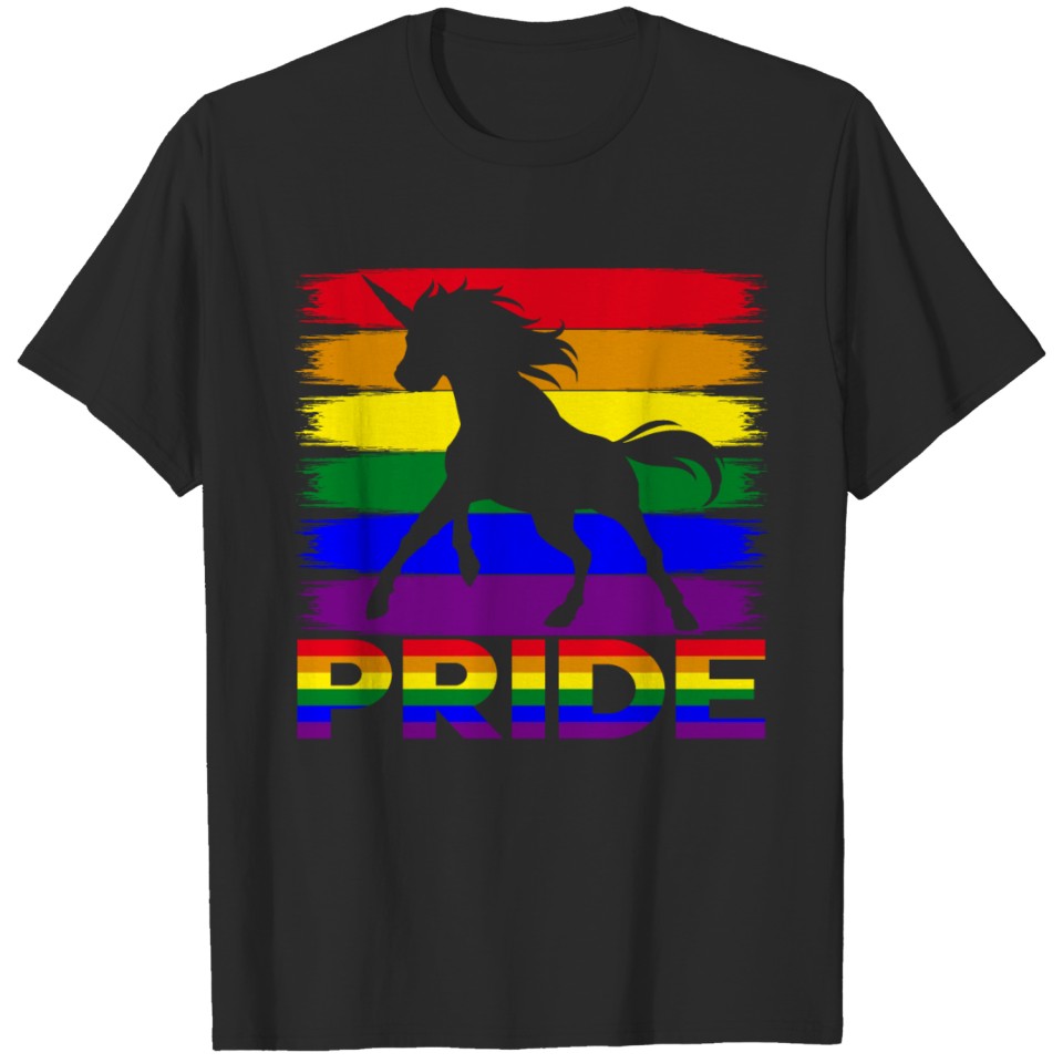 Lgbt Pride Unicorn Design T-Shirt