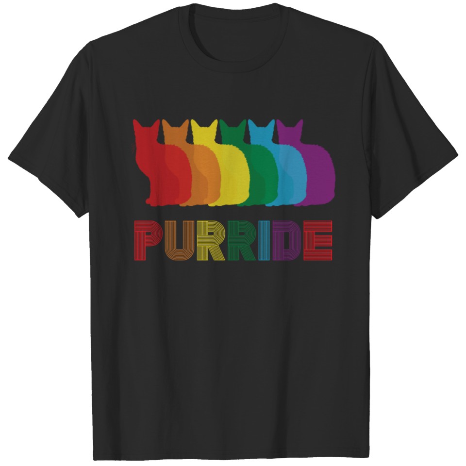 Lgbt Purride Rainbow Cat Pride Shirt T-Shirt
