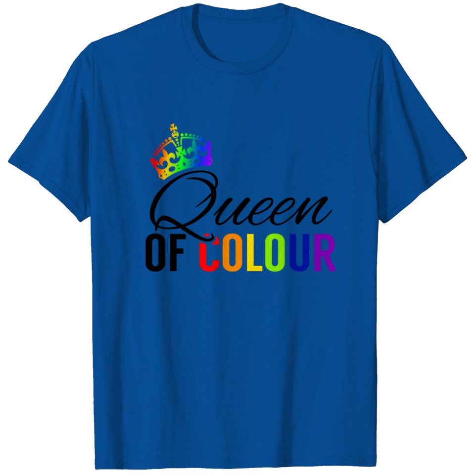 Lgbt Queen Of Colour Gay Pride Csd Rainbow T-Shirt