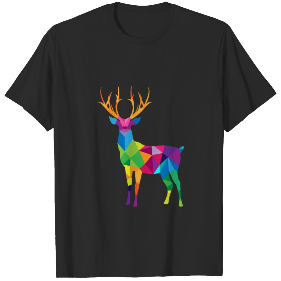 Lgbt Rainbow Deer Quer Horned Funny Gift T-Shirt