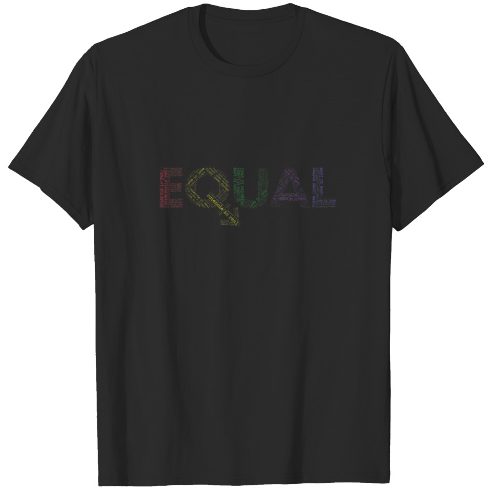 Lgbt Rainbow Flag Gay Pride Transgender Lesbian Eq T-Shirt