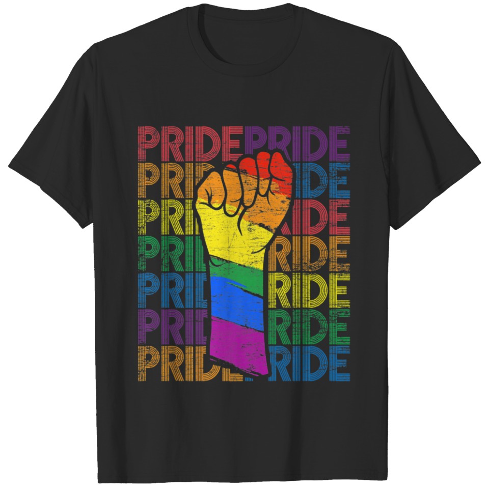 Lgbt Rainbow Flag Pride Fist Revolution Pride Mont T-Shirt