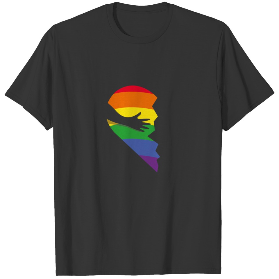 Lgbt Rainbow Heart Left T Shirts