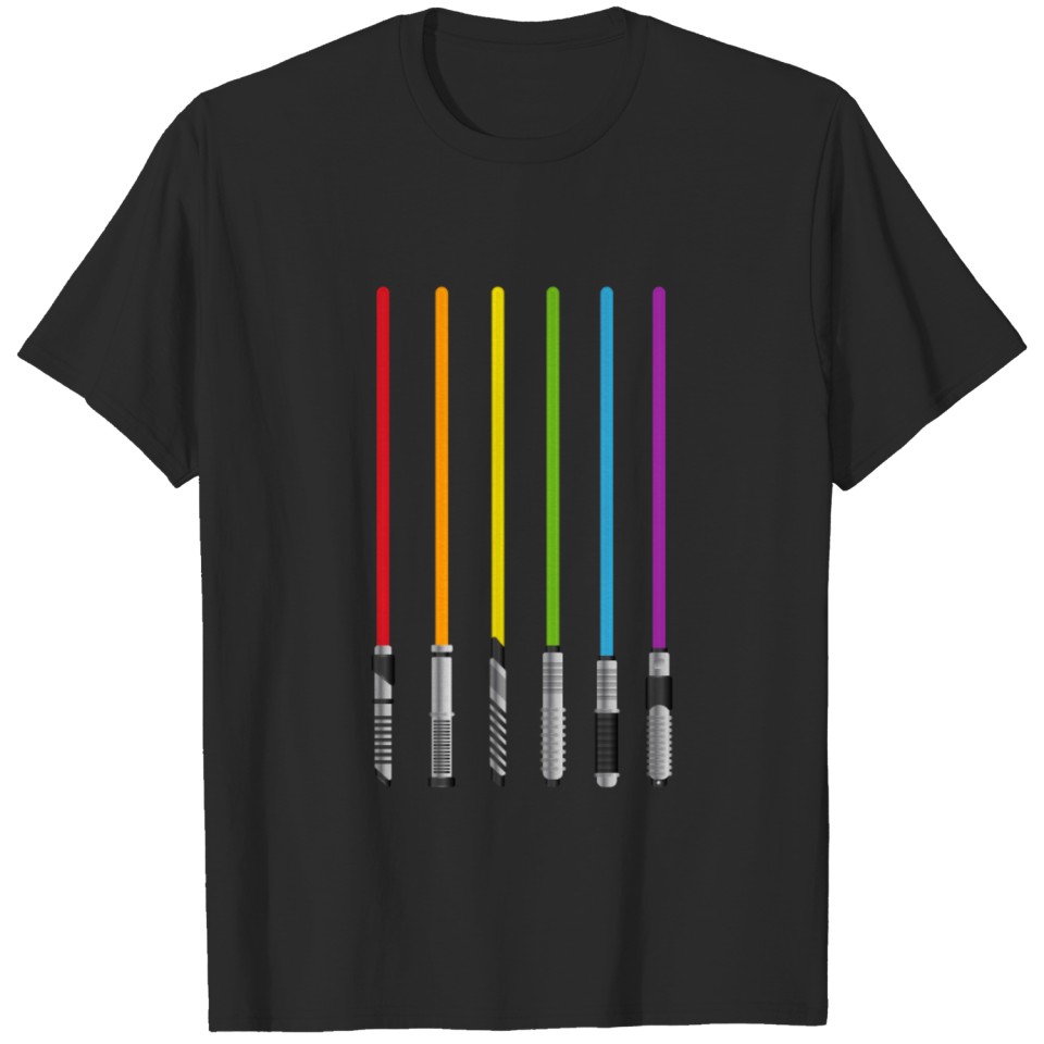 Lgbt Rainbow Lightsaber T-Shirt