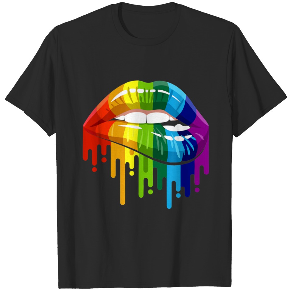 Lgbt Rainbow Lip Gay Pride T-Shirt