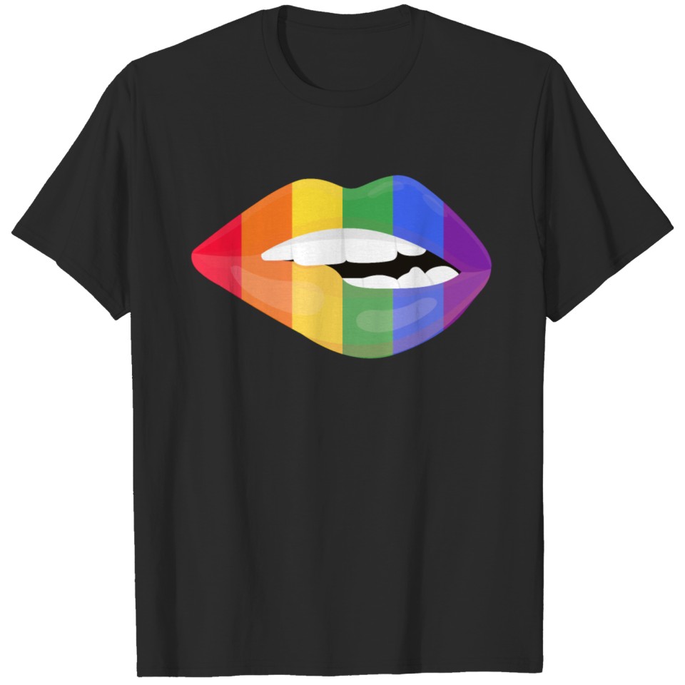Lgbt Rainbow Lips T-Shirt