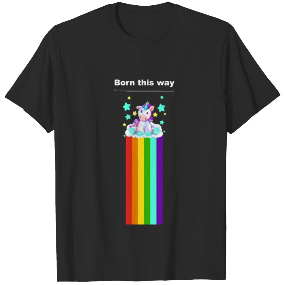 Lgbt Rainbow Pride Born This Way T-Shirt