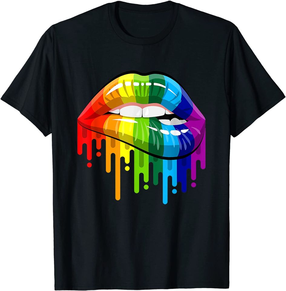 Lgbt Rainbow Shirt Lips Pride - Gay, Homosexual, Lesbian T-Shirt