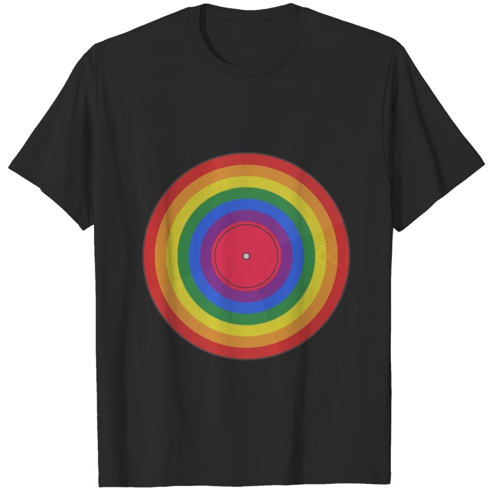 Lgbt Rainbow Vinyl Pride Gay Lesbian Csd Gift T-Shirt