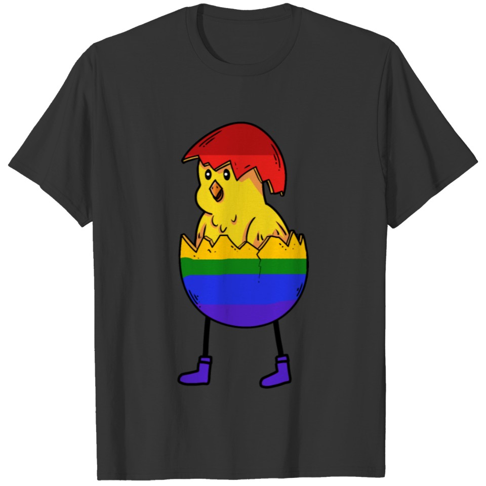 Lgbt Rainbowflag Gay Pride Eggshell Birth Chick T Shirts