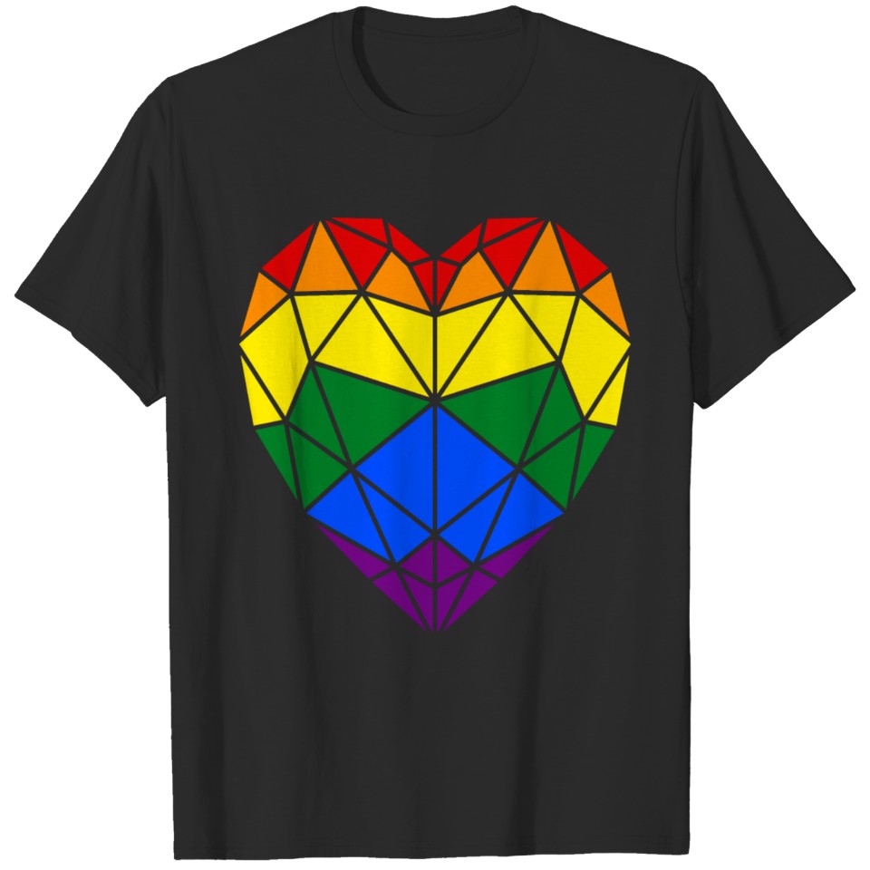 Lgbt Regenbogen Herz T-Shirt