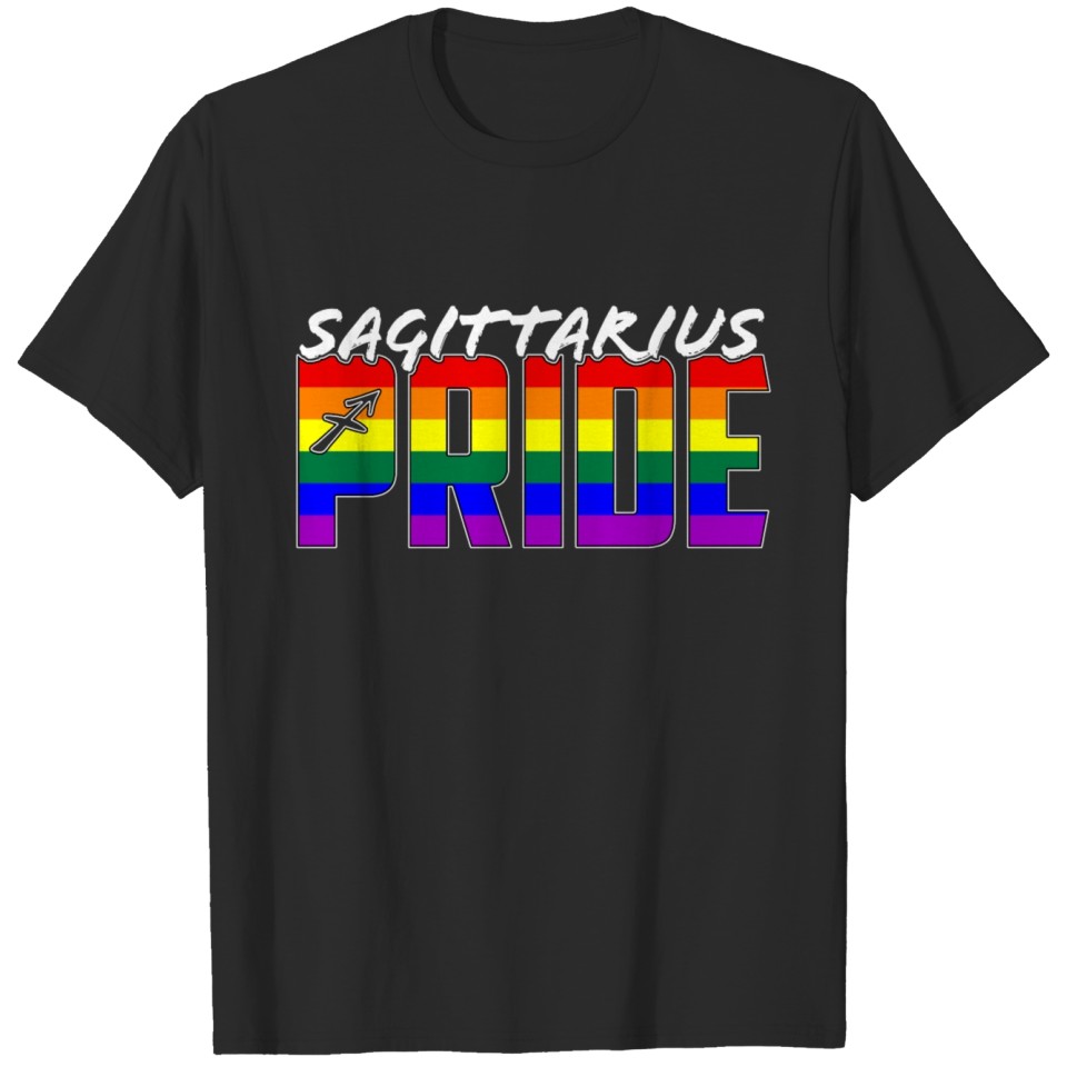 Lgbt Sagittarius Pride Flag Zodiac Sign T-Shirt