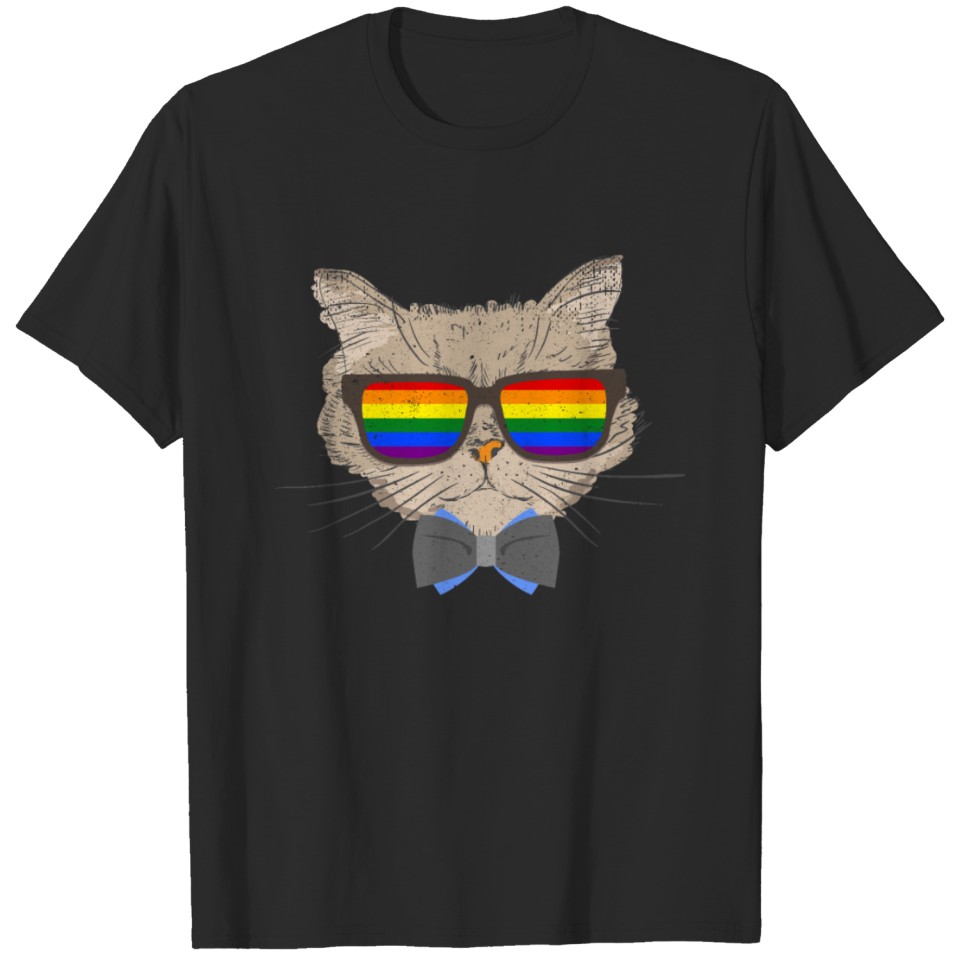 Lgbt Shirt Pride Purride Cat Lover Gift T-Shirt