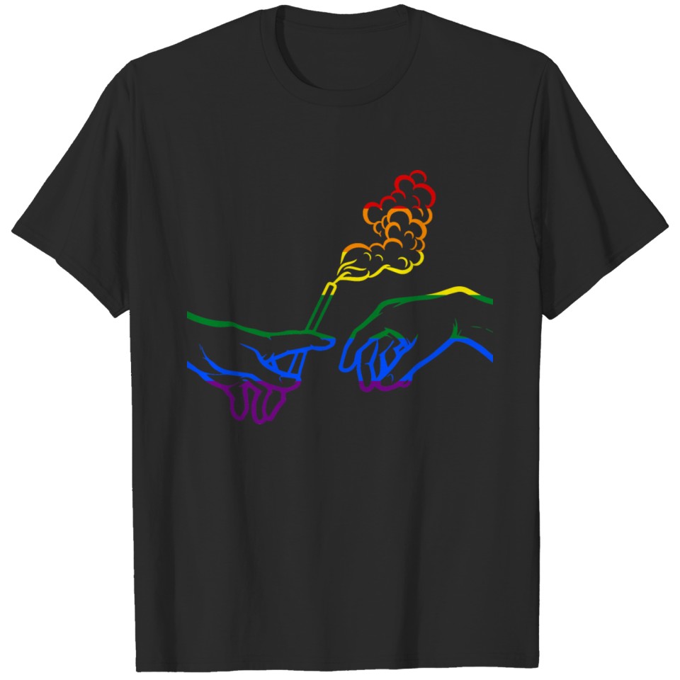 Lgbt Smoking Stoner Hands Gift T-Shirt