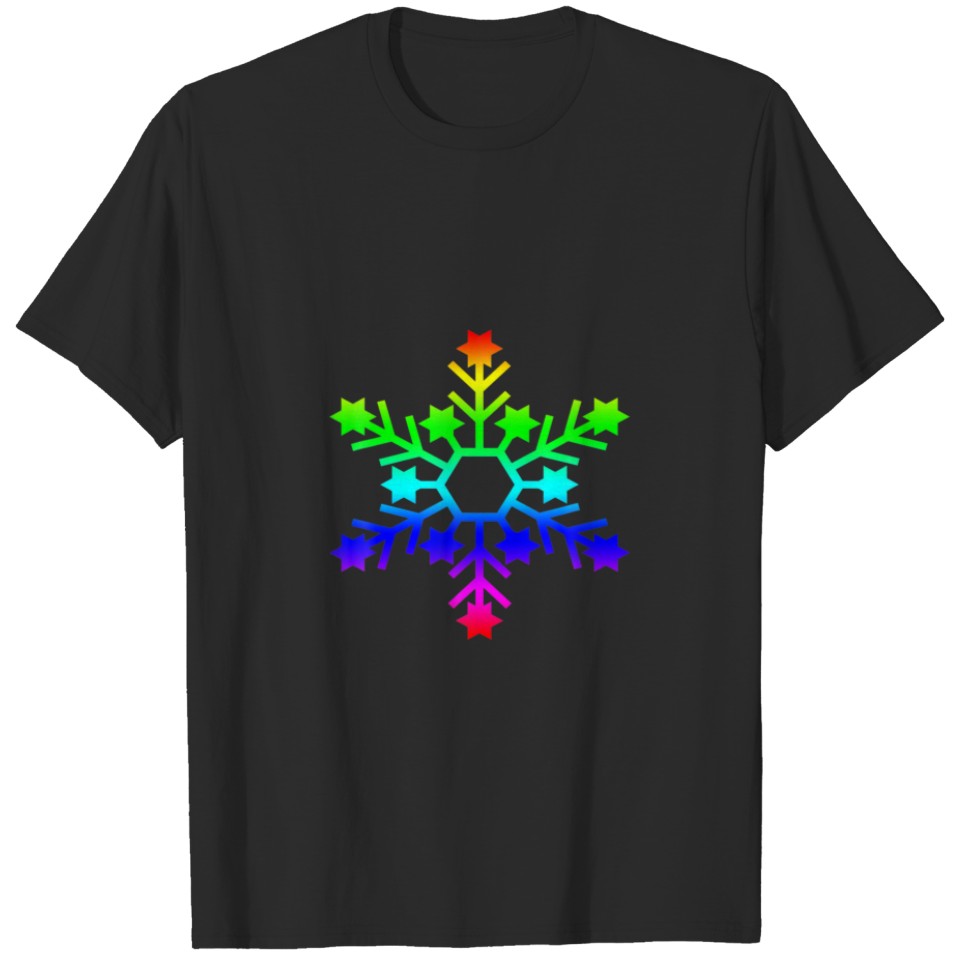 Lgbt Snowflake Gay Pride Xmas Rainbow Snow Flake C T-Shirt