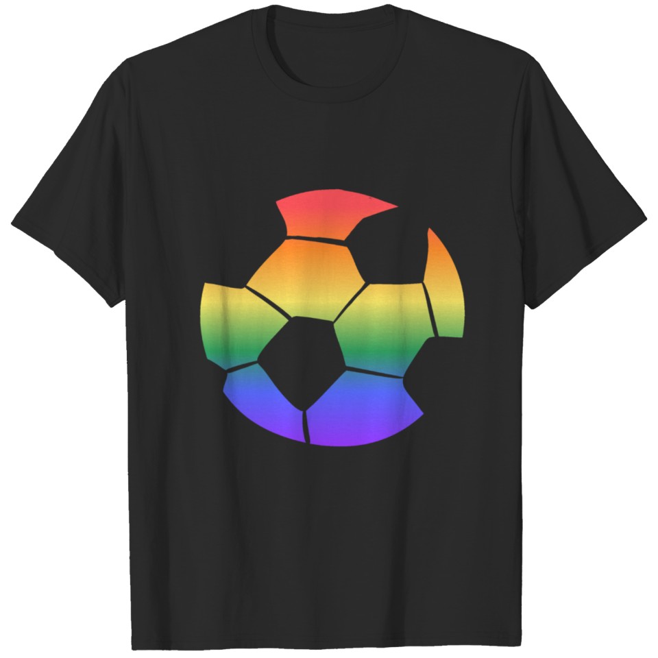 Lgbt Soccer Ball Sport Athlete Colors T-Shirt