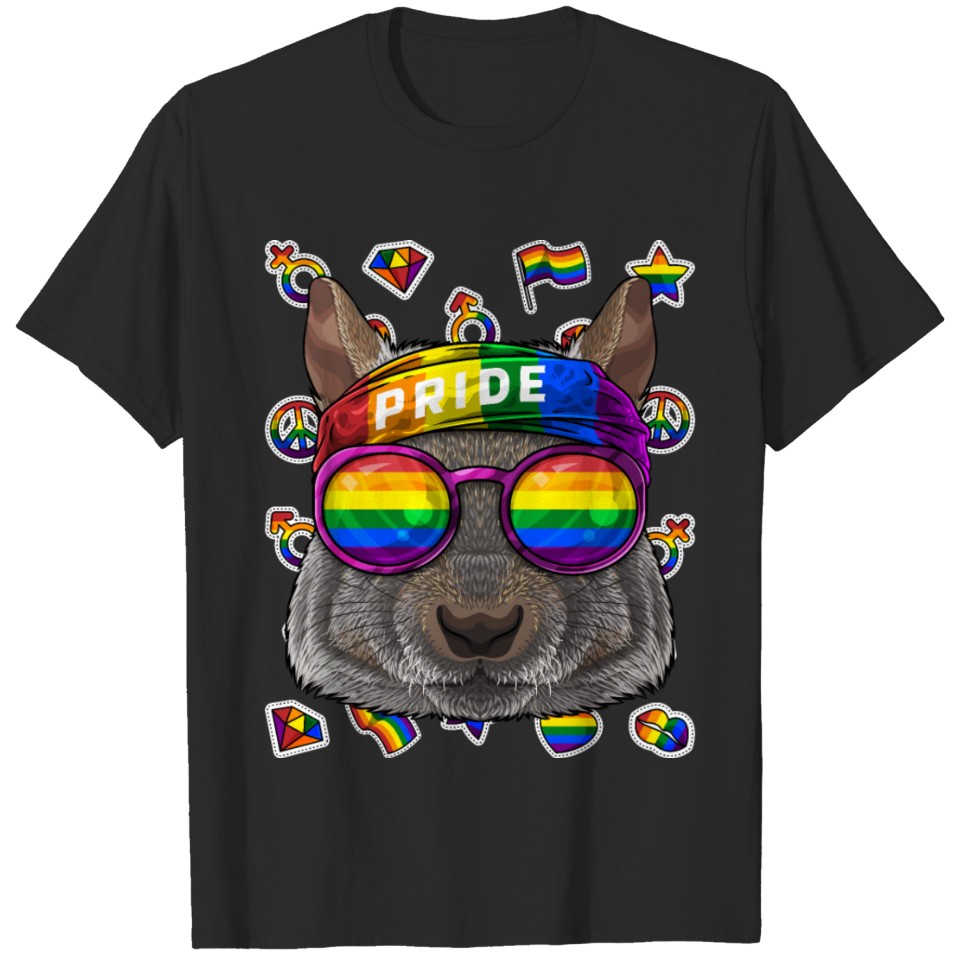 Lgbt Squirrel Gay Pride Month Animal Rainbow Lesbi T-Shirt