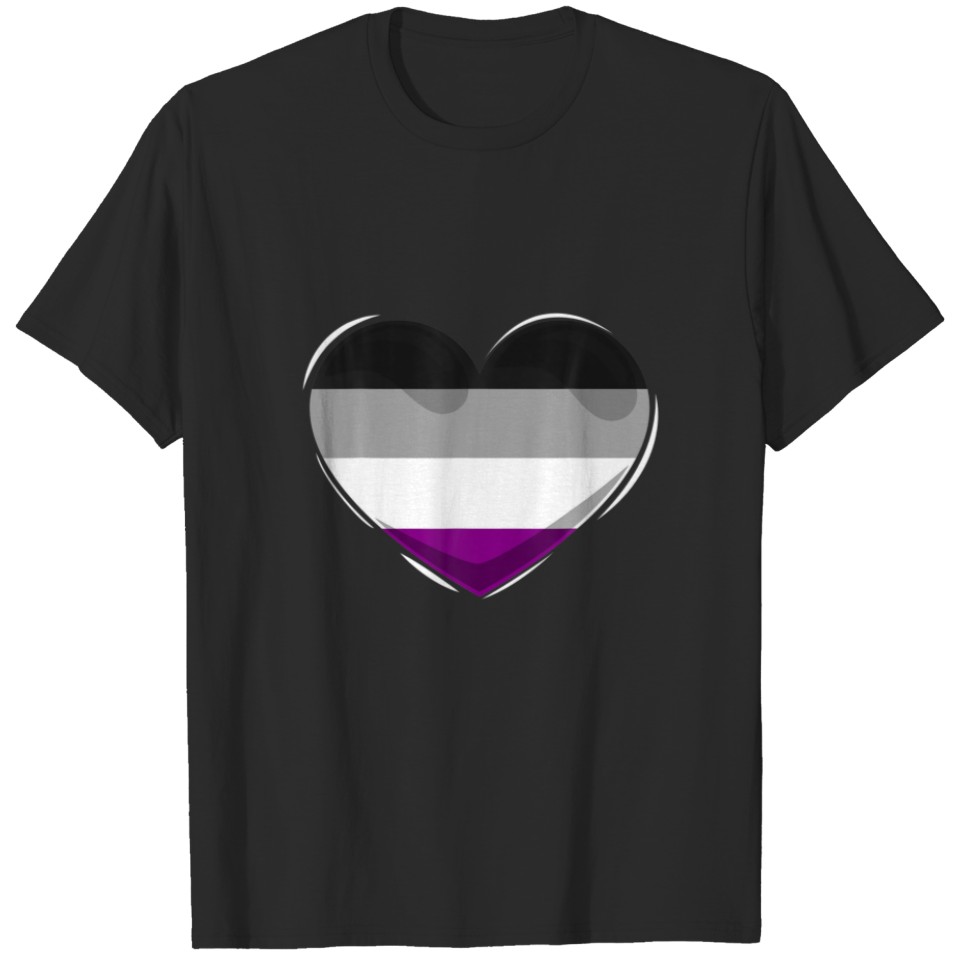 Lgbt The Flag For The Asexual Community Heart Prou T-Shirt
