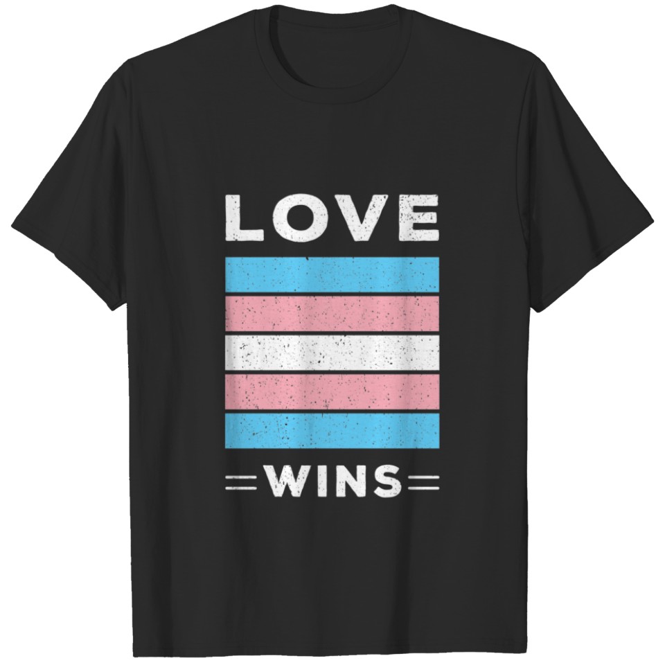 Lgbt Transgender Pride Distressed Grunge Love Wins T-Shirt